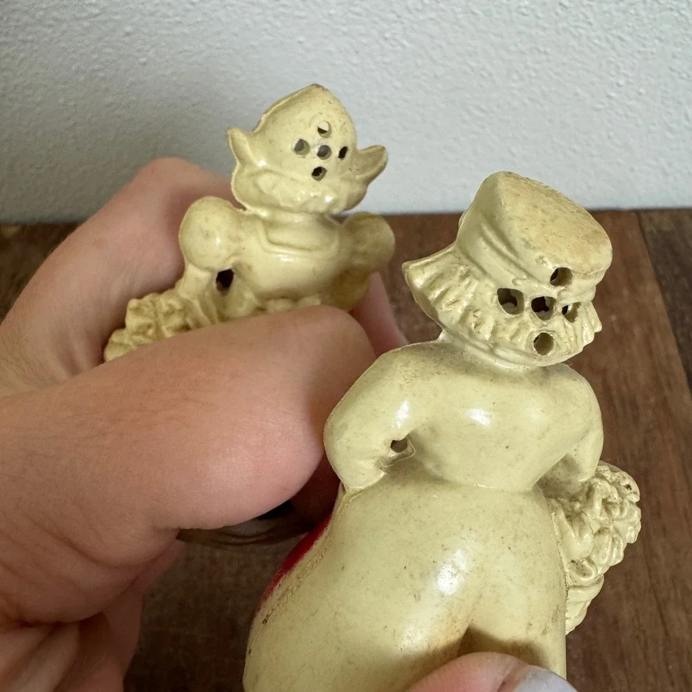Vintage Dutch Boy Girl Salt‎ Pepper Shakers Set Holland Souvenir Novelty Decor